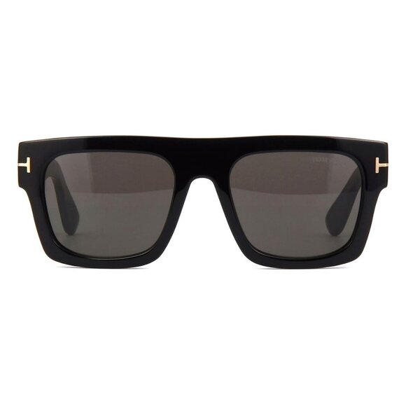 New TOM FORD Fausto Black Square FT0711 01A Sunglasses | Worn by Travis Kelce, A - Picture 2 of 9